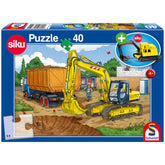 Schmidt Spiele - Graafmachine 40 Stuks en Siku Speelvoertuig - Puzzels